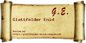 Glattfelder Enid névjegykártya
